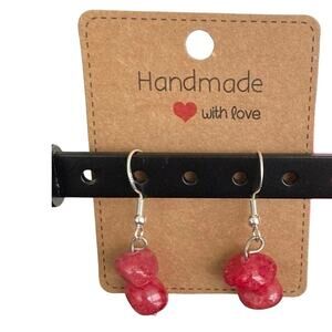 red quartz earrings